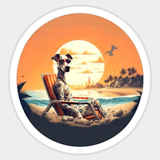 Beach Pooch Sticker